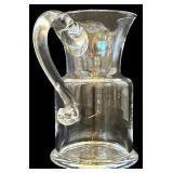 DR - Set of 3 Clear Glass Decanters and Simon Pearce Vase, Includes Large 15.25 Inch Decanter