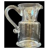 DR - Set of 3 Clear Glass Decanters and Simon Pearce Vase, Includes Large 15.25 Inch Decanter