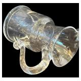 DR - Set of 3 Clear Glass Decanters and Simon Pearce Vase, Includes Large 15.25 Inch Decanter
