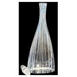 DR - Set of 3 Clear Glass Decanters and Simon Pearce Vase, Includes Large 15.25 Inch Decanter