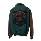C - Eddie Bauer XXL Outdoor Outfitter Wool and Leather Jacket