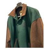 C - Eddie Bauer XXL Outdoor Outfitter Wool and Leather Jacket