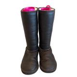 LR - Sheepskin Lined Black Boots Women