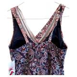 C - Lands End Size 14 Paisley Swim Dress with LYCRA Xtra Life