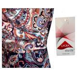 C - Lands End Size 14 Paisley Swim Dress with LYCRA Xtra Life