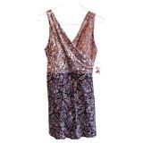 C - Lands End Size 14 Paisley Swim Dress with LYCRA Xtra Life