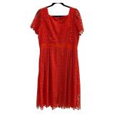 C - New Talbots Petite Size 14P Orange Lace Dress