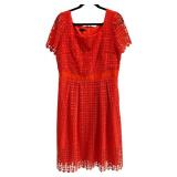 C - New Talbots Petite Size 14P Orange Lace Dress