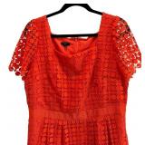 C - New Talbots Petite Size 14P Orange Lace Dress