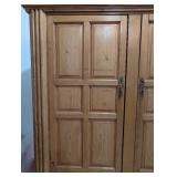 G -Beautiful Vintage Irish Pine Cabinet with Shelves and Drawers