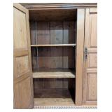 G -Beautiful Vintage Irish Pine Cabinet with Shelves and Drawers
