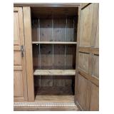 G -Beautiful Vintage Irish Pine Cabinet with Shelves and Drawers