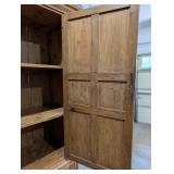 G -Beautiful Vintage Irish Pine Cabinet with Shelves and Drawers