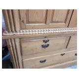 G -Beautiful Vintage Irish Pine Cabinet with Shelves and Drawers