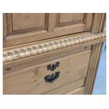 G -Beautiful Vintage Irish Pine Cabinet with Shelves and Drawers
