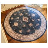 EW - Ruggable 6ft Round Washable Area Rug with Geometric Pattern