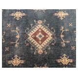 EW - Ruggable 6ft Round Washable Area Rug with Geometric Pattern