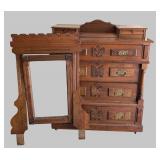 G - Antique Eastlake Dresser with Ornate Mirror and Carved Details