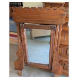 G - Antique Eastlake Dresser with Ornate Mirror and Carved Details
