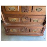 G - Antique Eastlake Dresser with Ornate Mirror and Carved Details