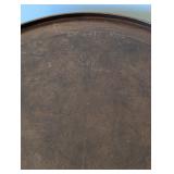 MR-Baker Vintage Round Wood Side Table with Drawer and Cabriole Legs