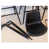 LL - Set of 4 Rasnick Upholstered Bar Height Stools with Metal Frame by Trent Austin Design, New