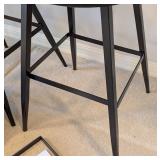 LL - Set of 4 Rasnick Upholstered Bar Height Stools with Metal Frame by Trent Austin Design, New