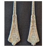UL - Set of 3 Antique WMF Silver Plated Pastry Forks, Ornate Monogrammed Handles, 5 Inch