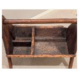 LL - Antique Blacksmiths Farrier Tool Nail Wooden Tray