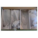 ML - Shannon Crystal South Beach Set of 4 Palm Ice Beverage Goblets 9 oz