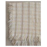 UL - Irish Tan Plaid Fringed Blanket and Matching Throw Pillow by Helena Ruuth