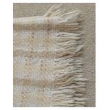 UL - Irish Tan Plaid Fringed Blanket and Matching Throw Pillow by Helena Ruuth