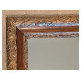 LL - Vintage Ornate Wall Mirror with Gold Gilt Floral Wood Frame