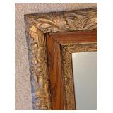 LL - Vintage Ornate Wall Mirror with Gold Gilt Floral Wood Frame