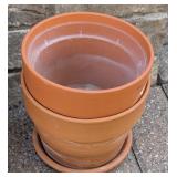 G - Collection of Terracotta Pots Assorted Sizes