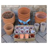 G - Collection of Terracotta Pots Assorted Sizes