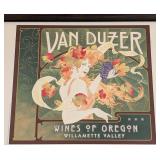 LL - Framed Van Duzer Wines of Oregon Art Print by John Martinez