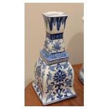 LL - Set of 4 Andrea by Sadek Blue and White Porcelain Candlesticks