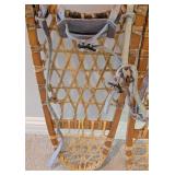 UL - Pair of Sebago Traditional Wooden Snowshoes with Leather Bindings