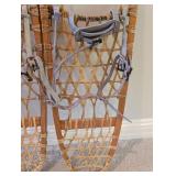UL - Pair of Sebago Traditional Wooden Snowshoes with Leather Bindings