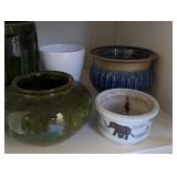 G - Collection of 8 Assorted Ceramic Planter Pots and Vases