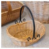 LL - Collection of 6 Woven and Handled Baskets Assorted Styles