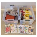 LL - Large Lot of Yarn, Fabric, Sewing Patterns, and Craft Supplies