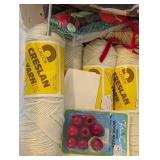 LL - Large Lot of Yarn, Fabric, Sewing Patterns, and Craft Supplies