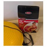 LL - Exercise Equipment Lot with Yoga Blocks, Body Dome, 26 in Massage Ball, and Swing Trainer