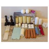 LL - Collection of Candles with Holders and LED Wax Candles