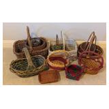 LL - Collection of 12 Decorative Woven Baskets Assorted Styles