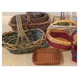 LL - Collection of 12 Decorative Woven Baskets Assorted Styles