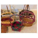 LL - Collection of 12 Decorative Woven Baskets Assorted Styles