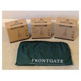 LL - Frontgate 7.5 ft Christmas Tree Storage Bag with 3 Solar LED Metal Tree Decorations